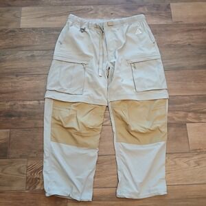 Nike ACG Cargo Pants Mens Extra Large Tan Smith Summit Convertible Hiking FN0428